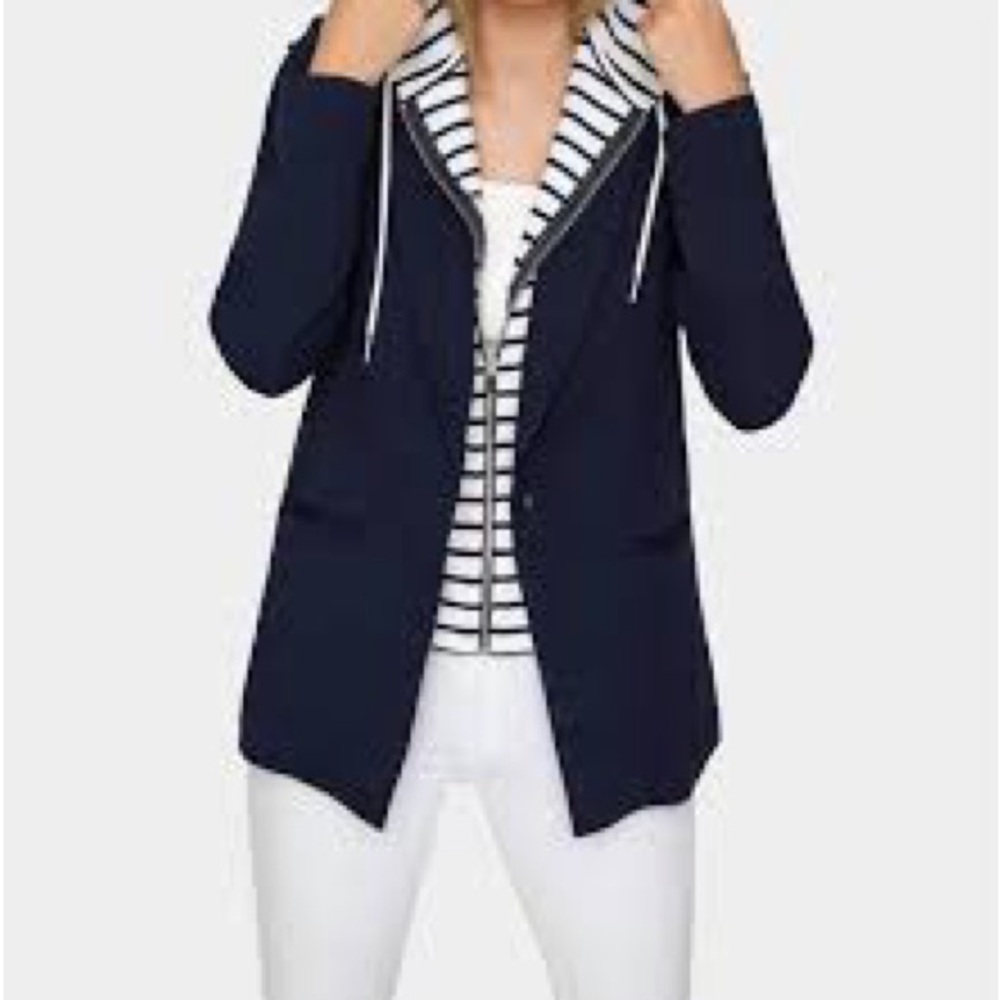 Sold Out TART -  Hooded Blazer with Striped Inner